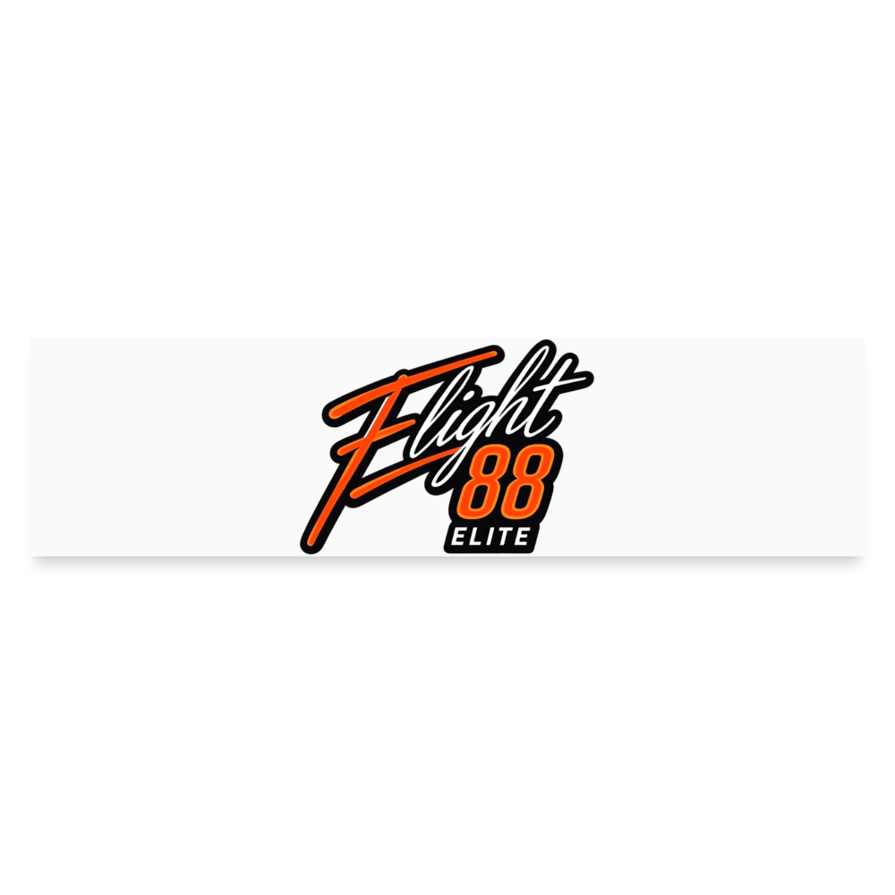 Flight 88 Elite Bumper Sticker - Wordmark - white matte