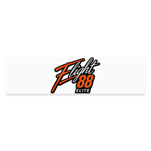 Flight 88 Elite Bumper Sticker - Wordmark - white matte