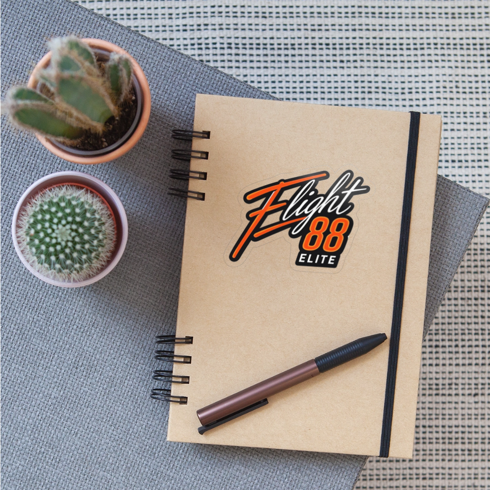 Flight 88 Elite Vinyl Sticker - Wordmark - transparent glossy