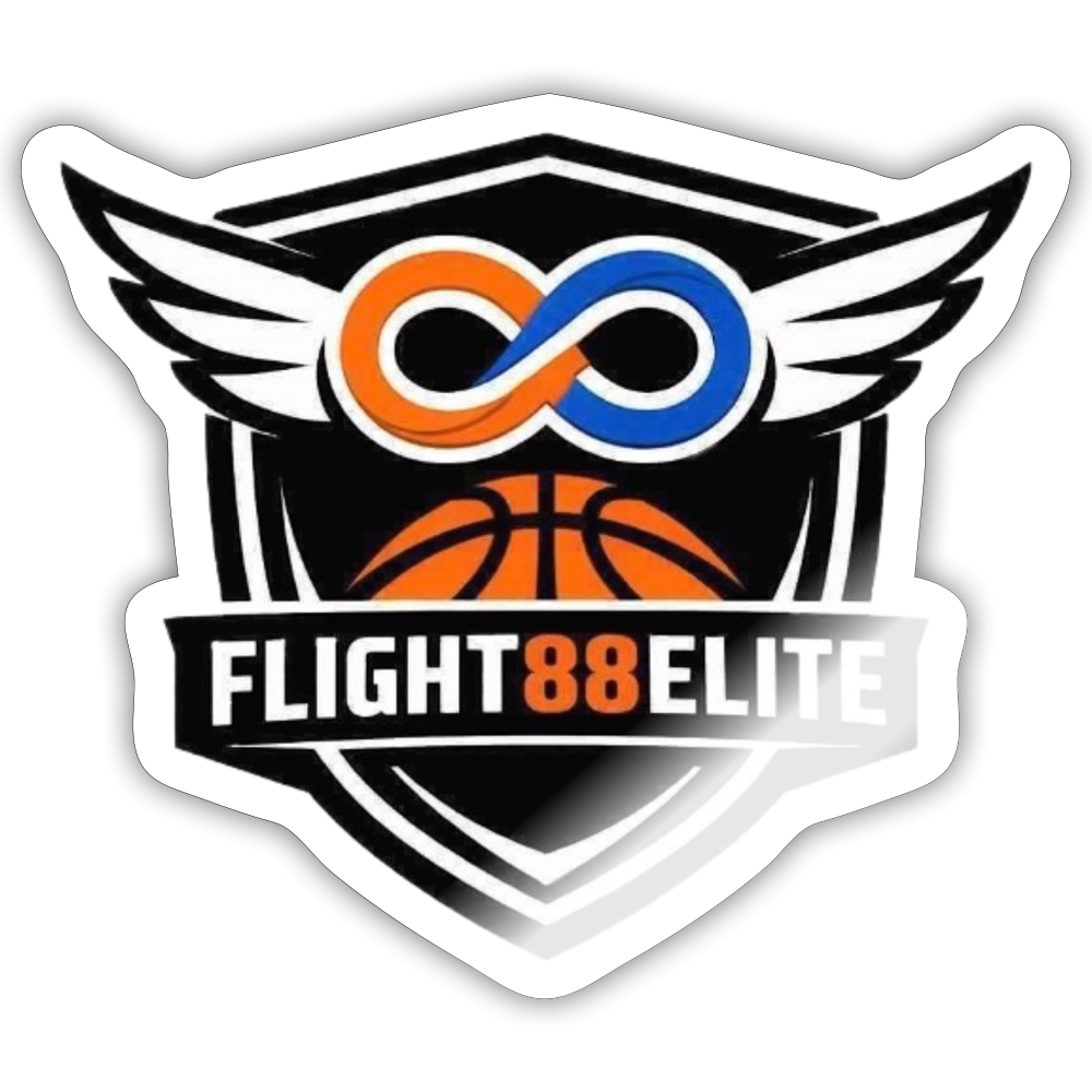 Flight 88 Elite Vinyl Sticker — Primary Logo - white glossy
