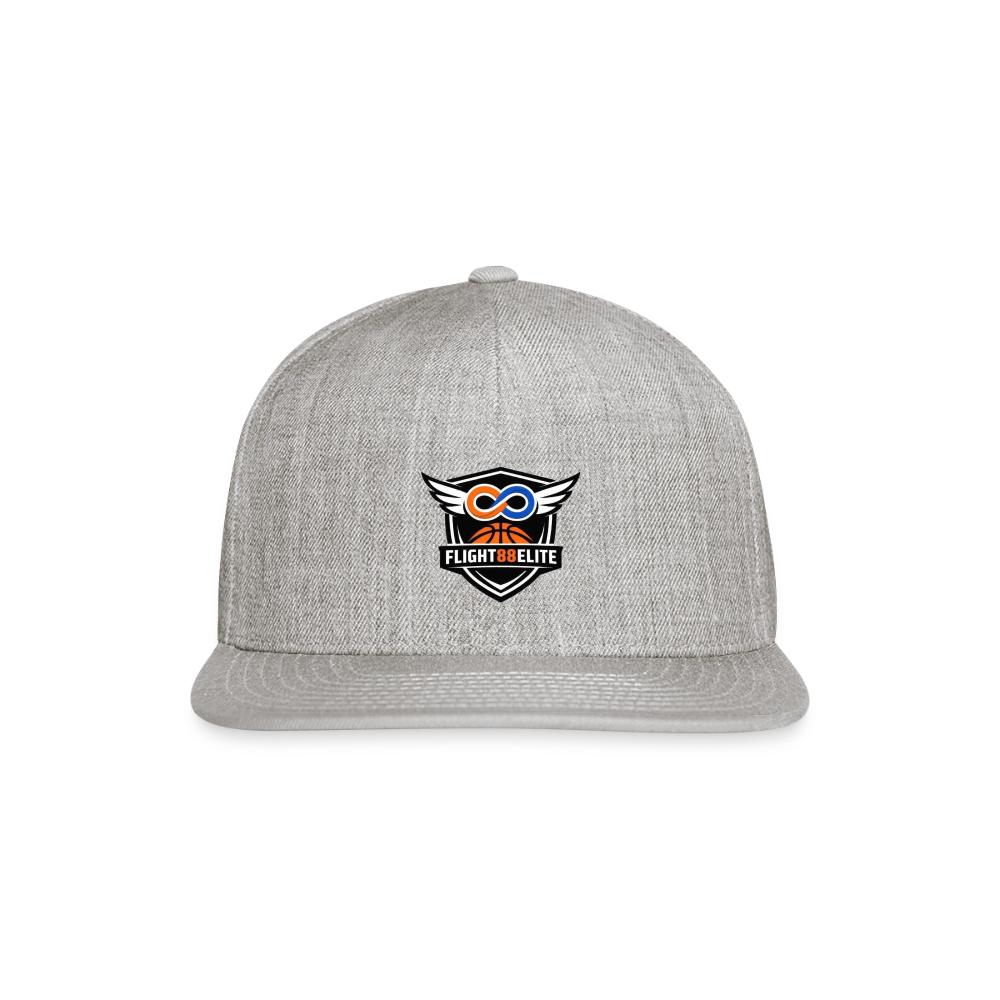Flight 88 Elite Snapback Baseball Cap - heather gray