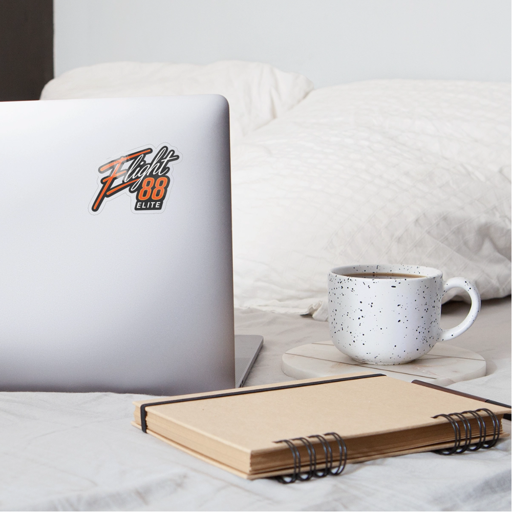 Flight 88 Elite Vinyl Sticker - Wordmark - transparent glossy