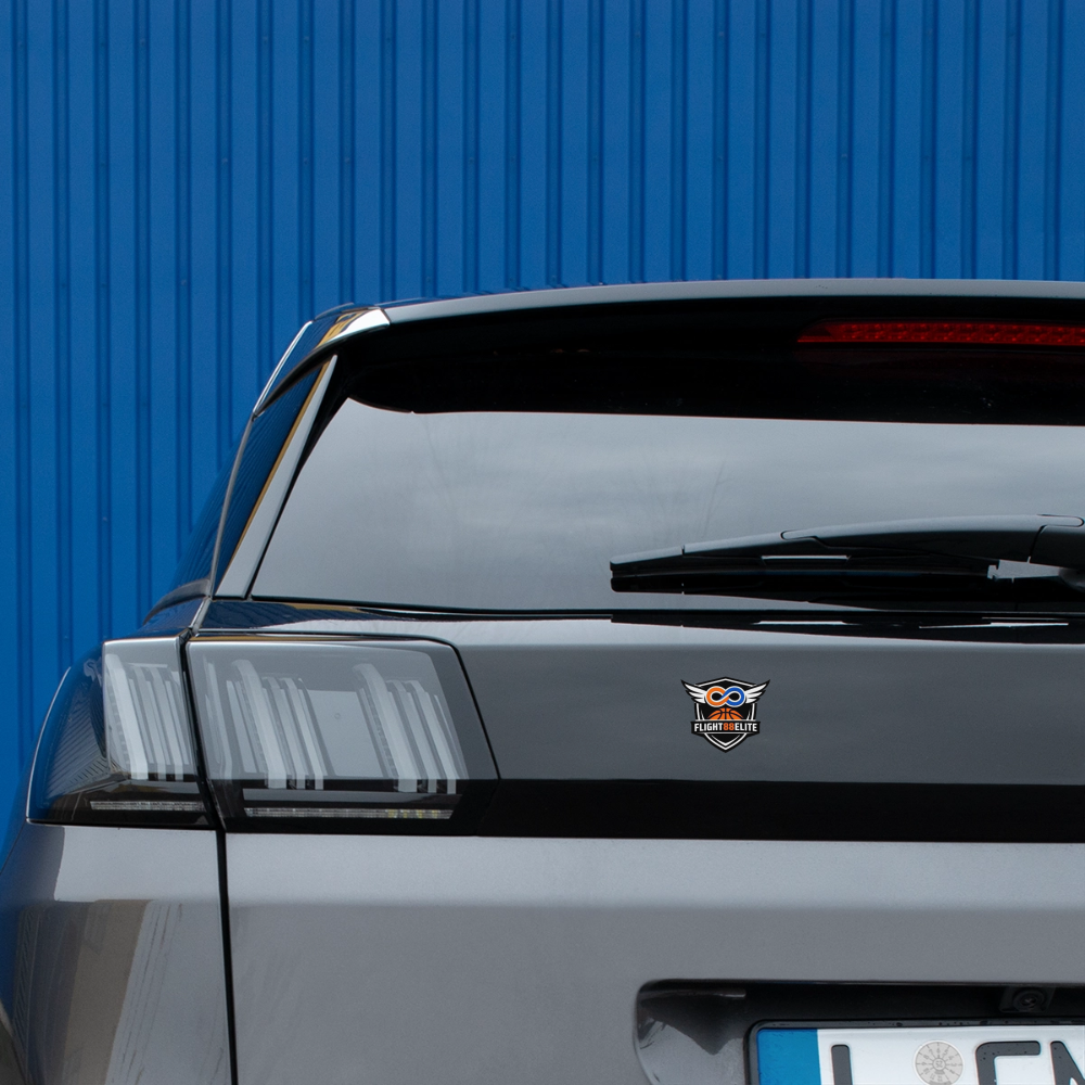 Flight 88 Elite Bumper Sticker — Primary Logo - white matte