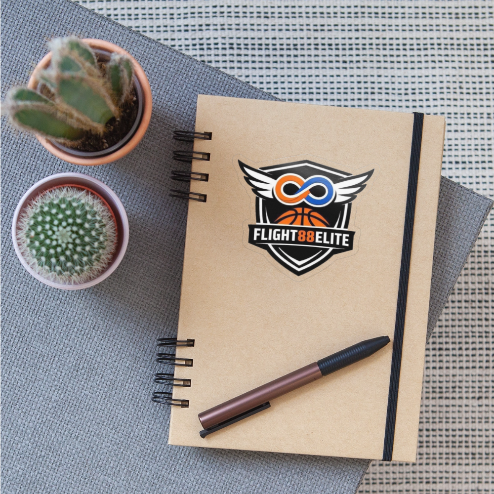 Flight 88 Elite Vinyl Sticker — Primary Logo - transparent glossy