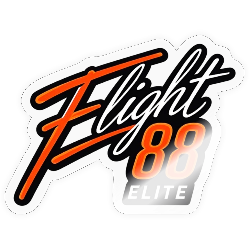 Flight 88 Elite Vinyl Sticker - Wordmark - transparent glossy