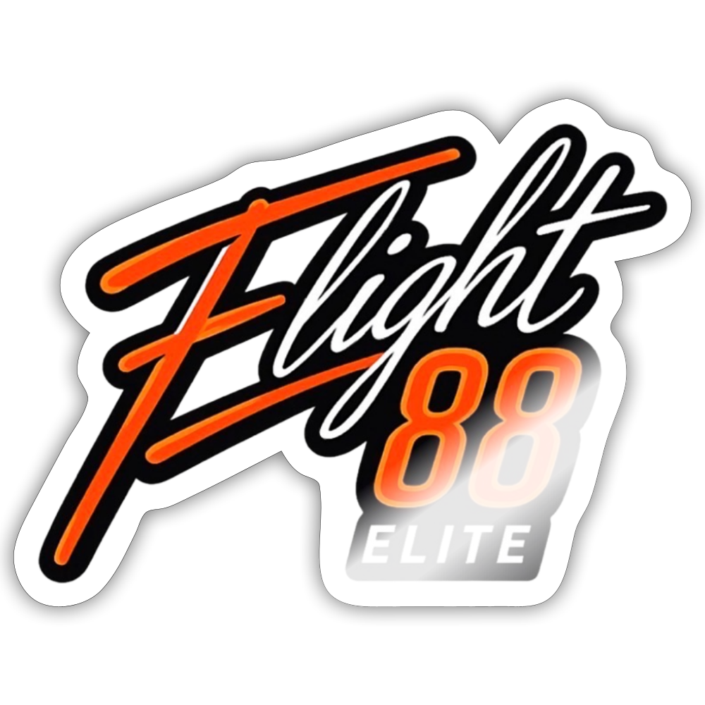 Flight 88 Elite Vinyl Sticker - Wordmark - white glossy