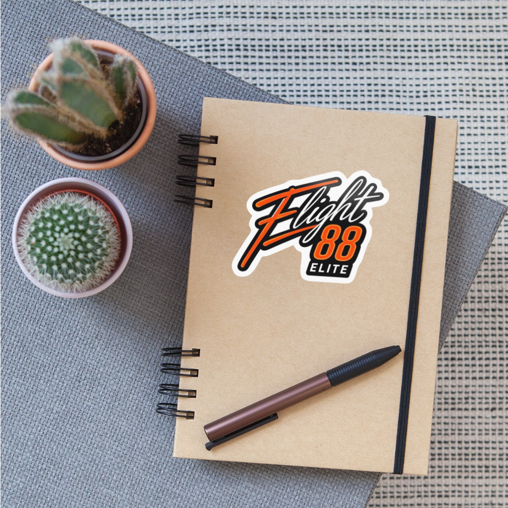 Flight 88 Elite Vinyl Sticker - Wordmark - white glossy