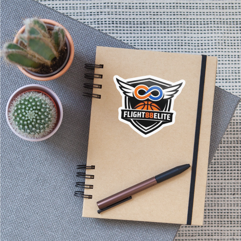 Flight 88 Elite Vinyl Sticker — Primary Logo - white glossy