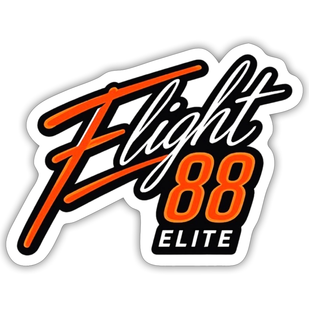 Flight 88 Elite Vinyl Sticker - Wordmark - white matte